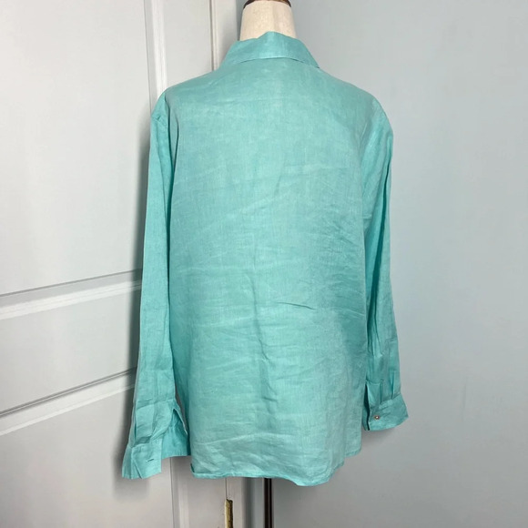 J Jill 100% linen Button Down Shirt size S - Picture 9 of 10